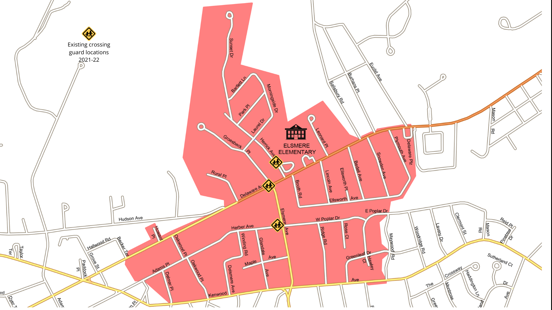 Elsmere neighborhood map