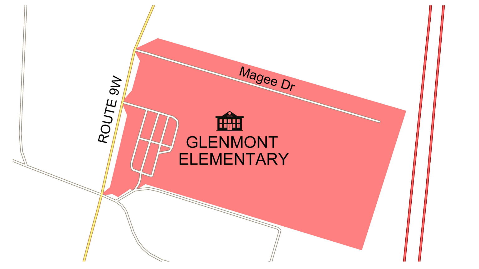 Glenmont Proposed Walk Zone for 202223 Bethlehem Central School District