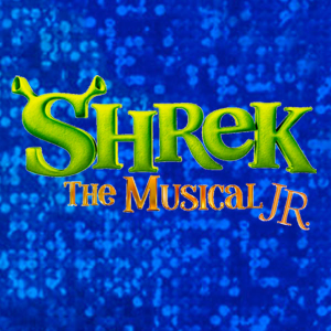 Shrek logo on blue background