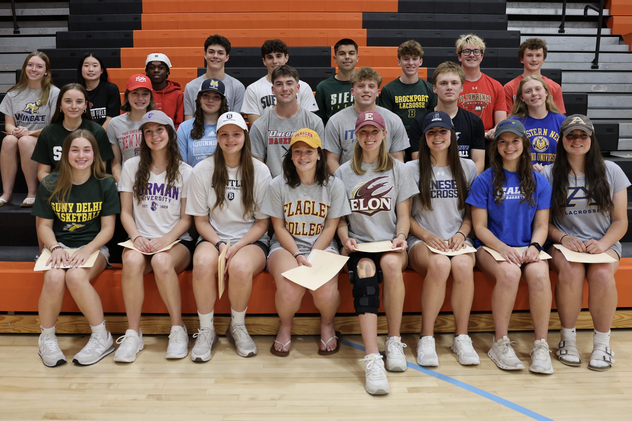 group of students poses for photo