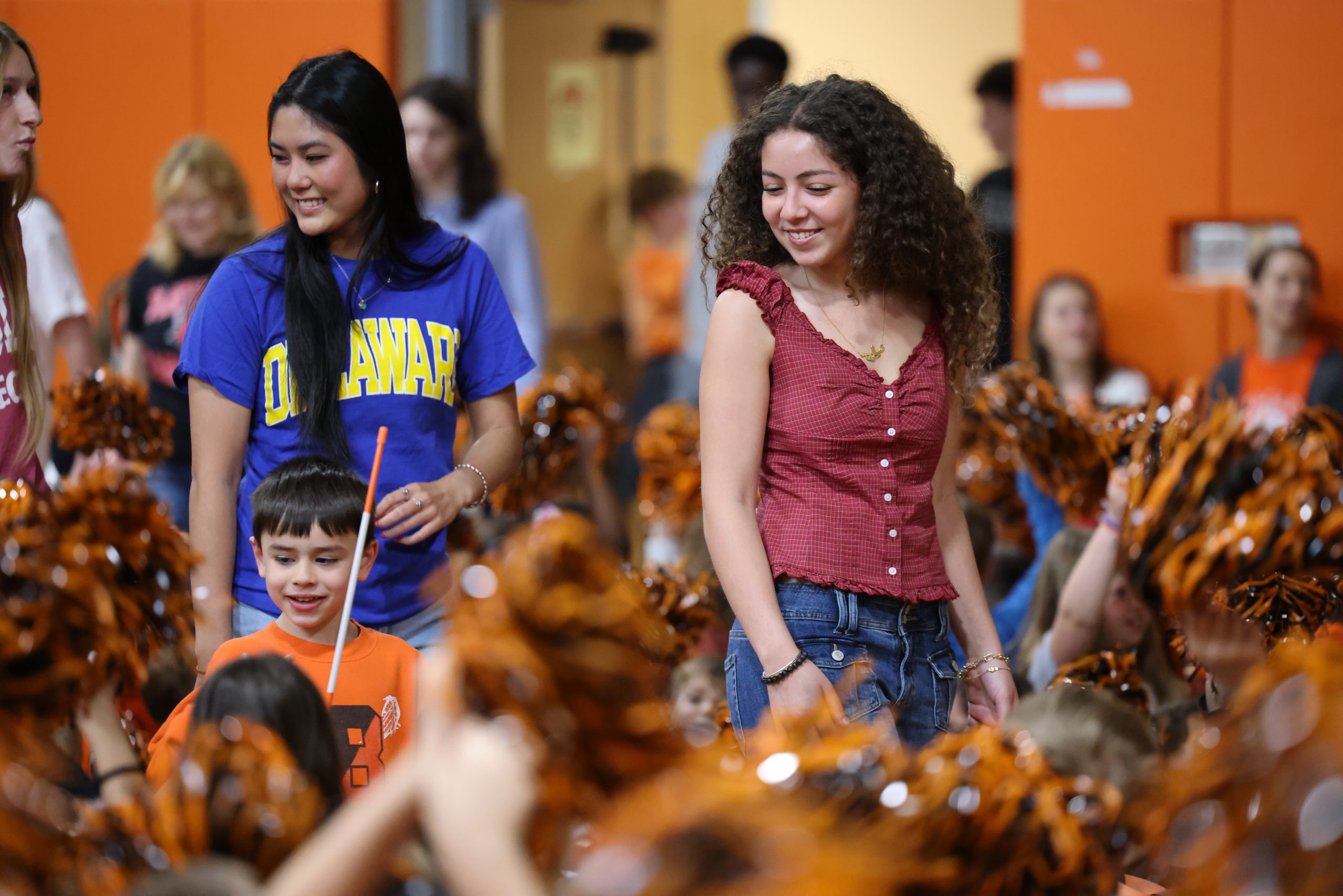 Image of the Class of 2025 entering the assembly at Eagle Elementary School