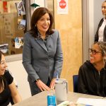 governor speaks with students