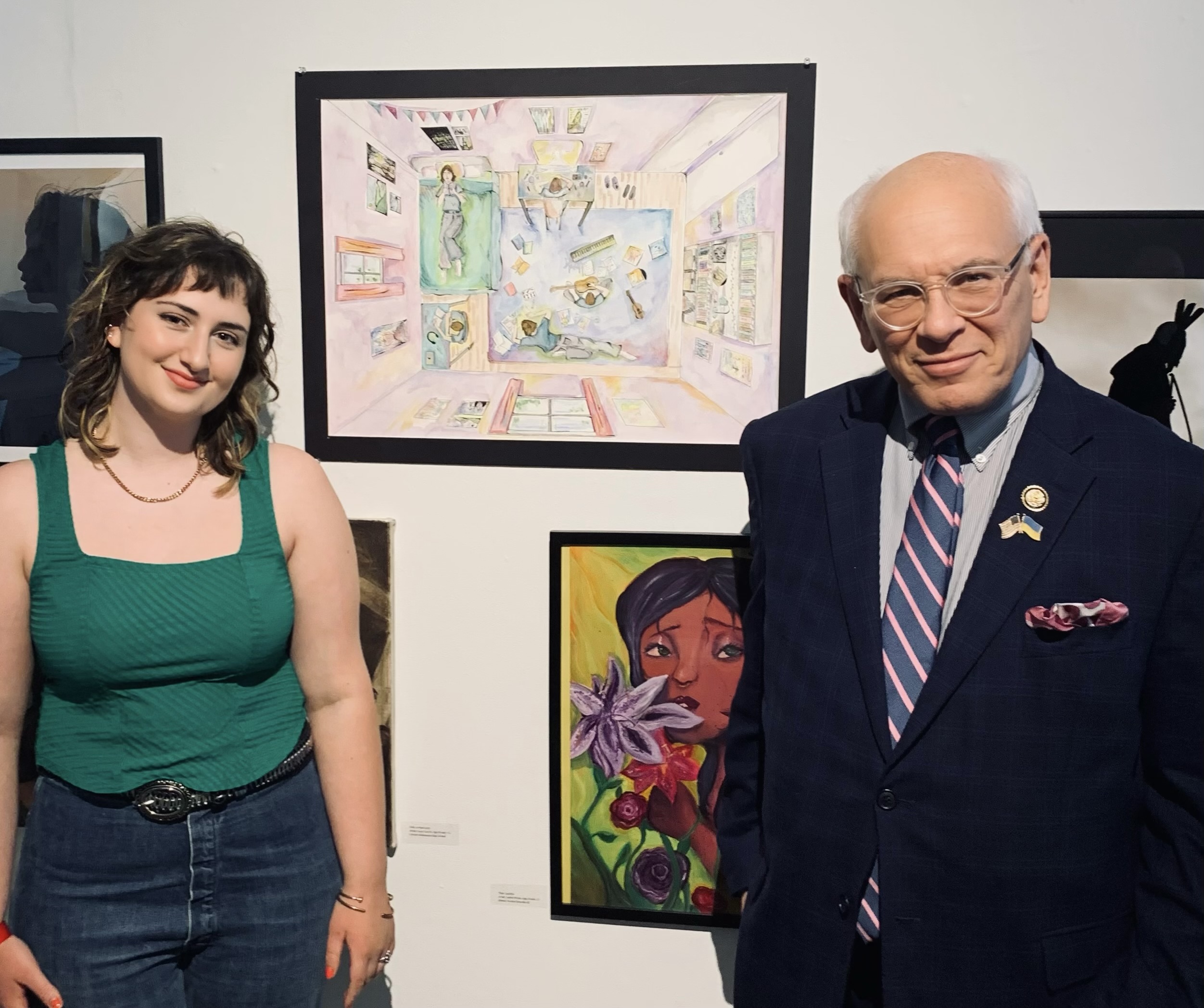BC junior Quinn Knaub with Congressman Tonko