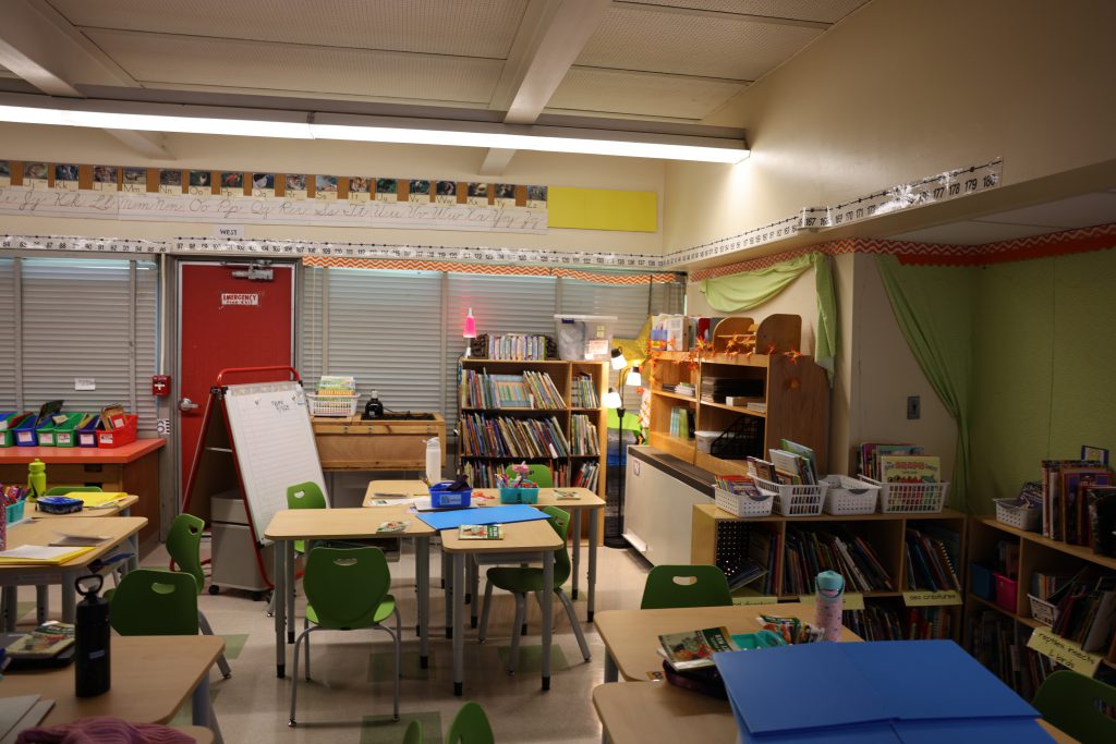 outdated elementary classroom
