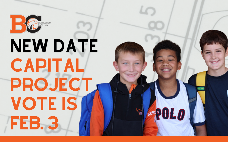 three students with text