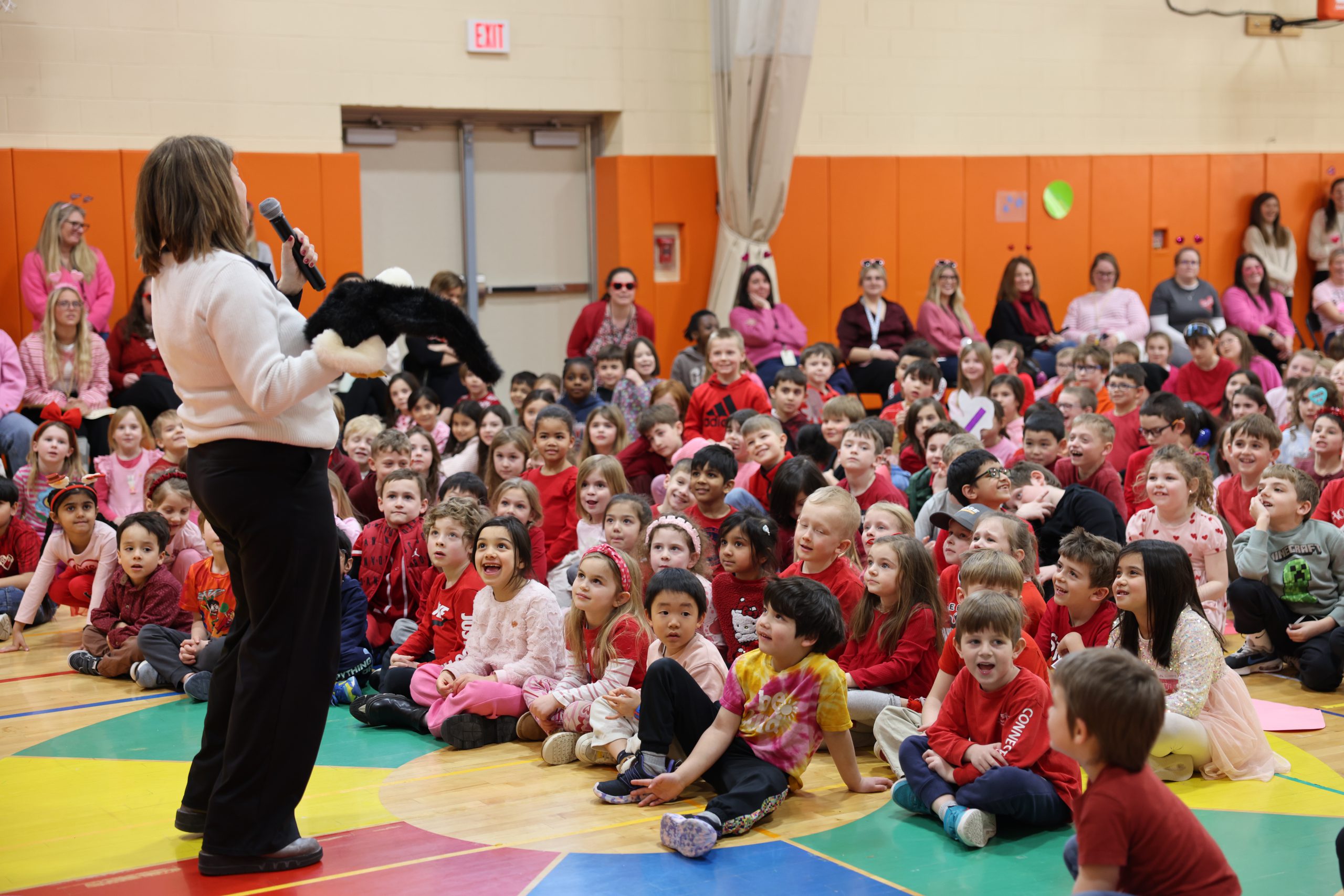 Image of Principal Reagan and Eddie the Eagle