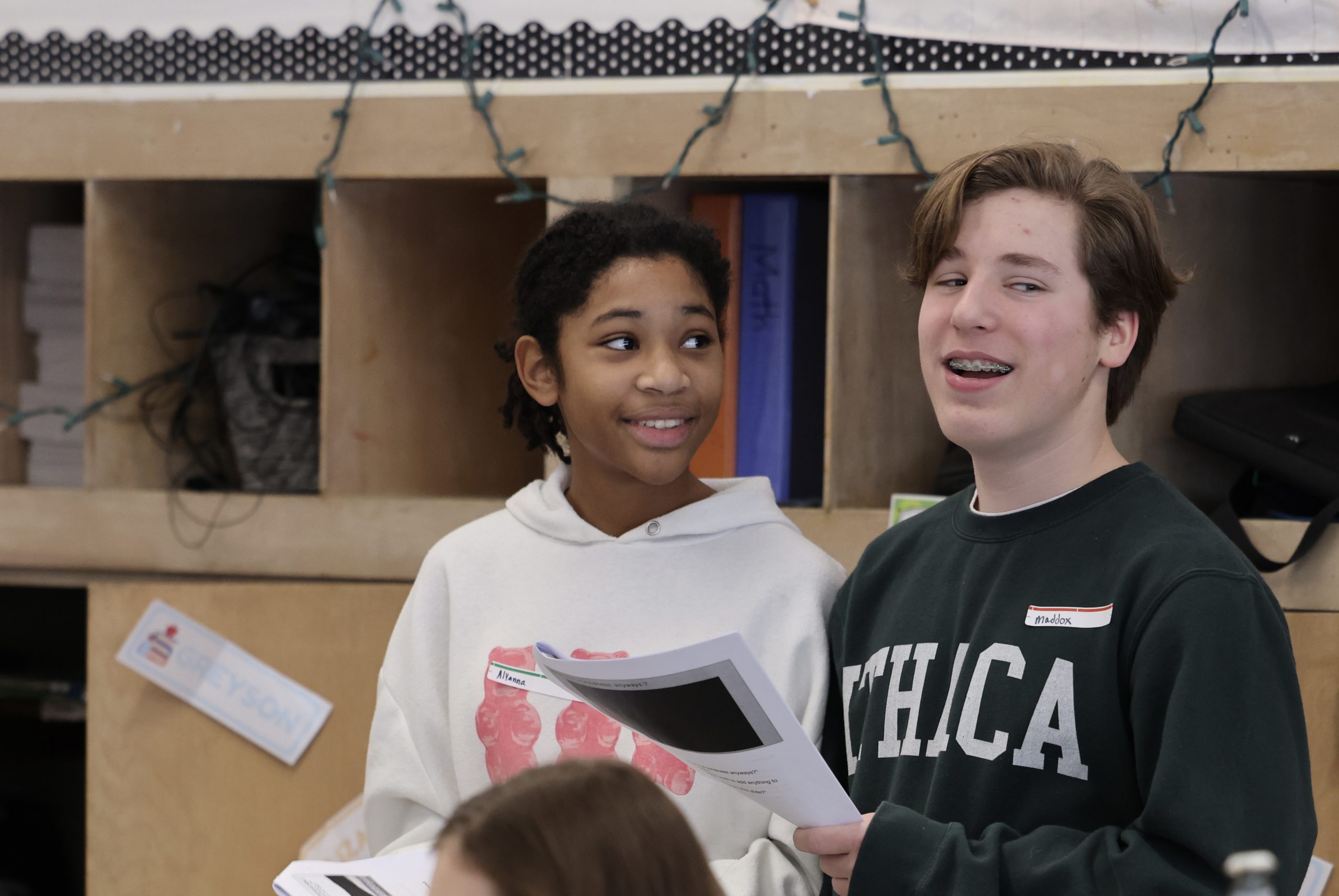 Image of BCMS Kindness Leaders during presentation