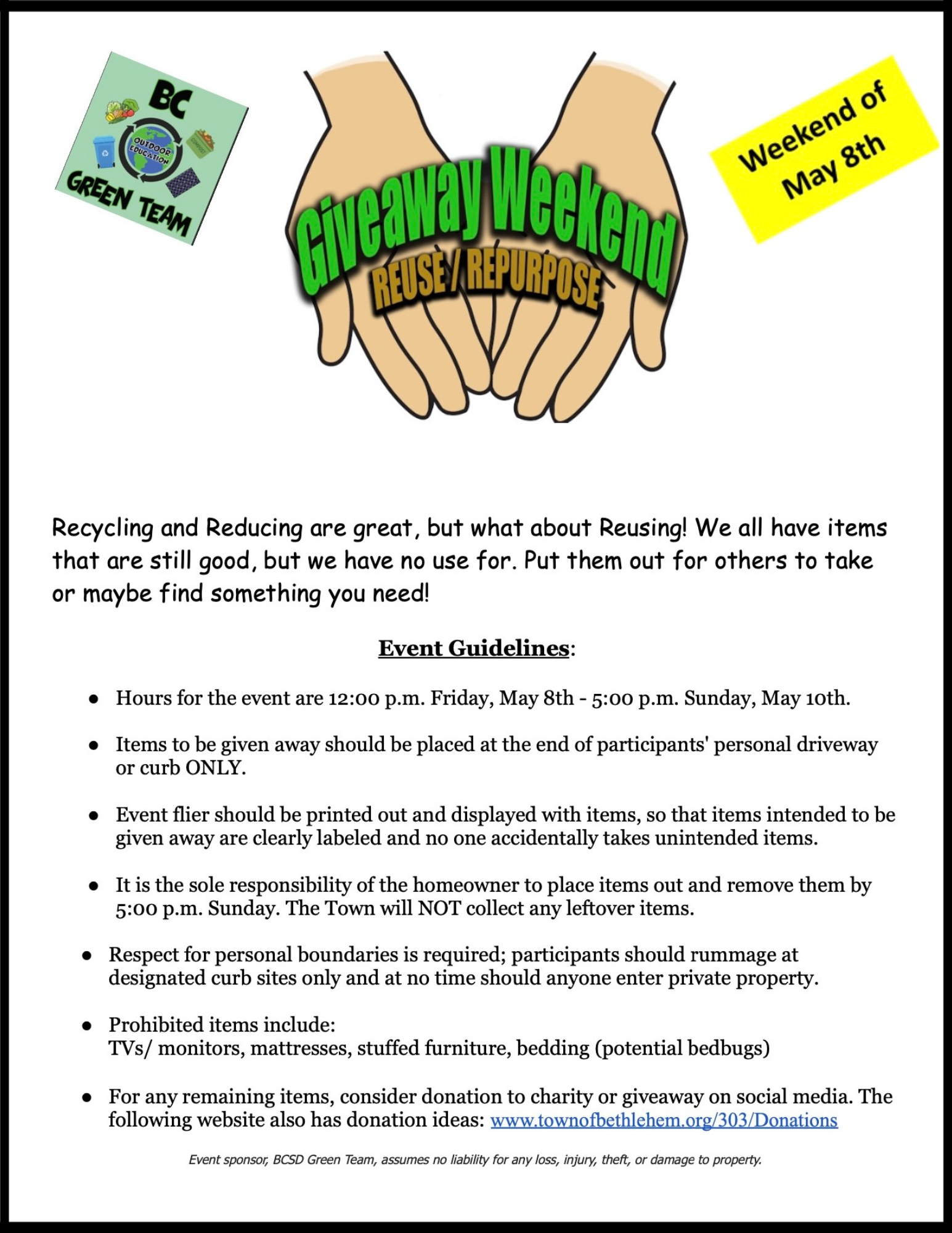 Image of flier advertising the 2026 Getaway Weekend