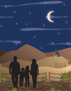 Image of “Cruzando el desierto" by Laurel Muench