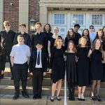 group of students poses for photo