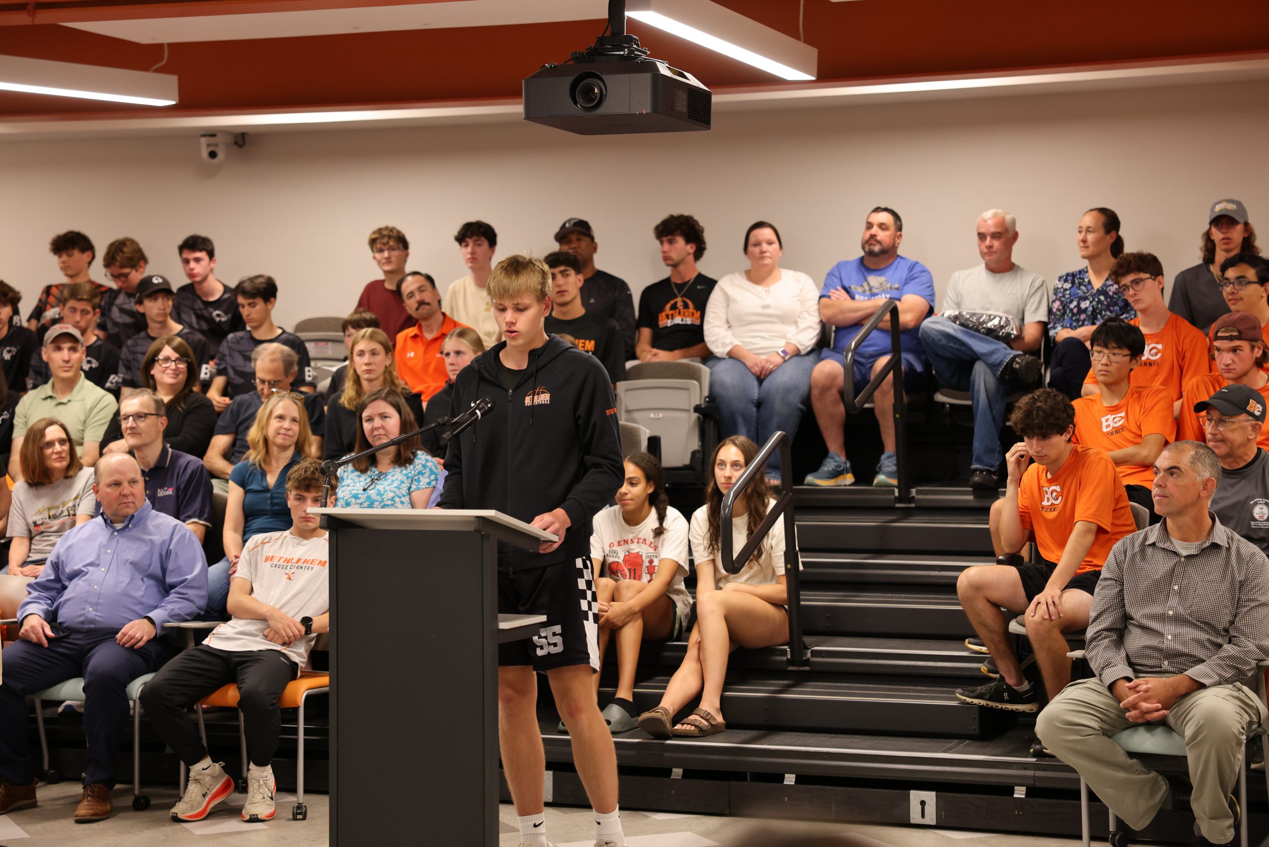 Image of Nick Robbins at BOE meeting