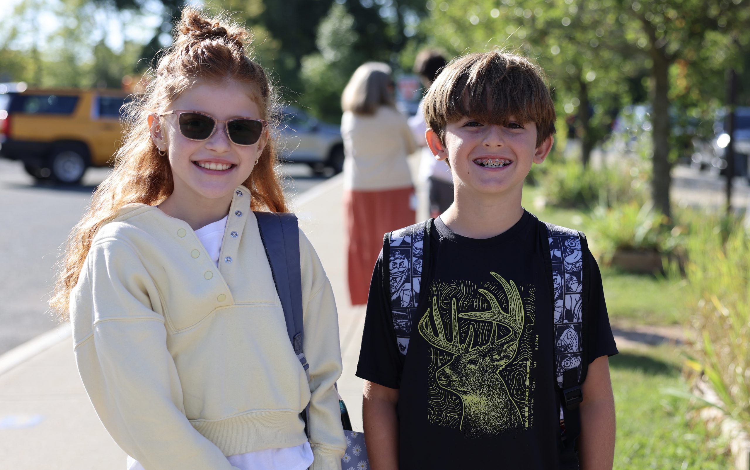two students smiling